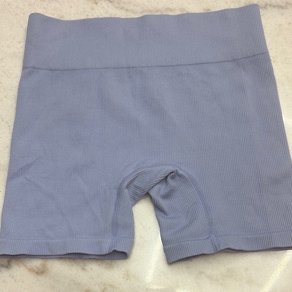 Blue Bike Shorts with Seamless Design and Stretchy Fabric - Picture 1 of 3